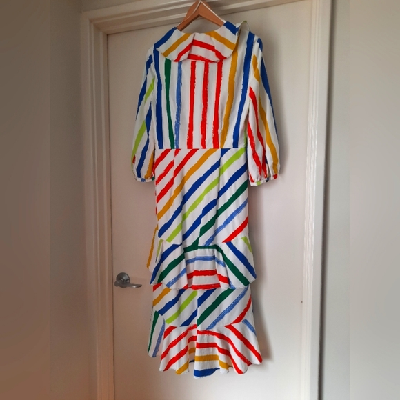 Painterly rainbow ruffle races dress - Picture 2 of 4